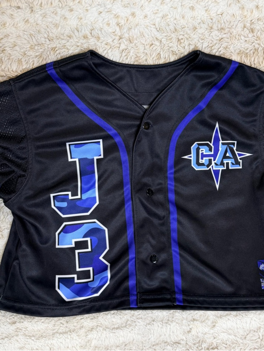 Cali All Stars Black Athletic crop top jersey -J3